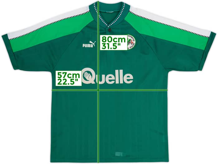 1997-98 Greuther Furth Camiseta Local - 6/10 - (XL)