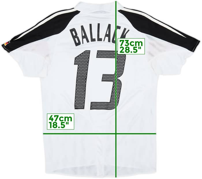 Camiseta de local de Alemania 2004-05 Ballack #13 - 6/10 - (M)