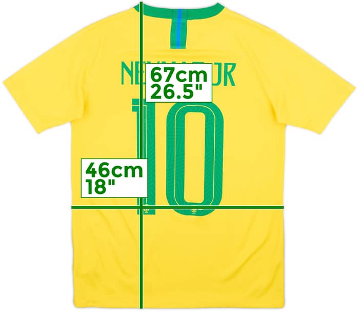 2018-19 Brazil Home Shirt Neymar Jr #10 - 6/10 - (XL.Boys)