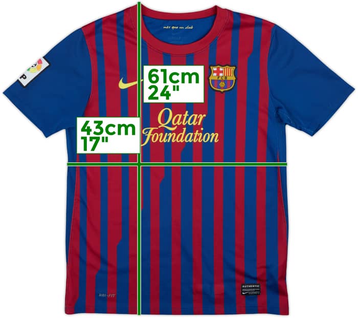 2011-12 Barcelona Home Shirt - 8/10 - (L.Boys)