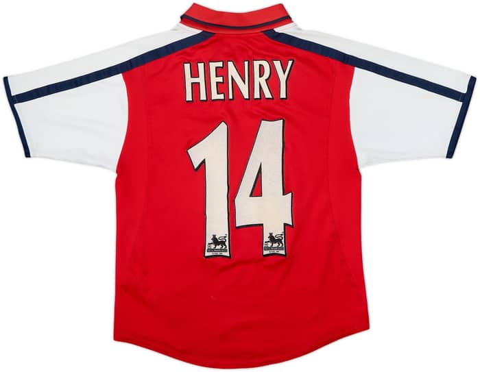 2000-02 Arsenal Home Shirt Henry #14 - 6/10 - (L.Boys)