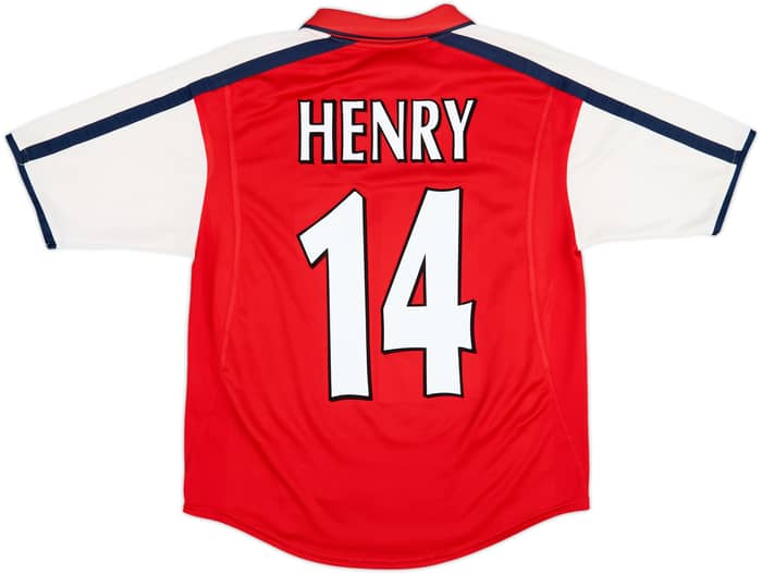 2000-02 Arsenal Home Shirt Henry #14 - 6/10 - (XL.Boys)