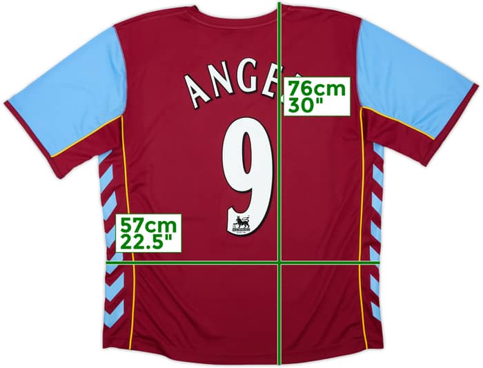2005-06 Aston Villa Camiseta Local Angel #9 - 6/10 - (XL)