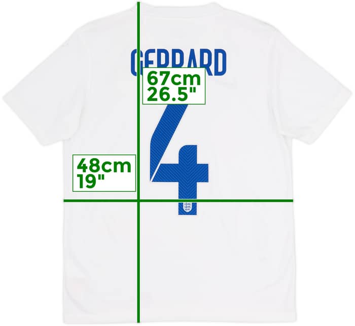 2014-15 England Camiseta Local Gerrard #4 - 8/10 - (XL.Niños)