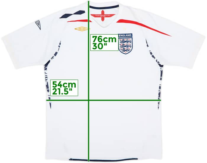 2007-09 England Home Shirt - 5/10 - (L)