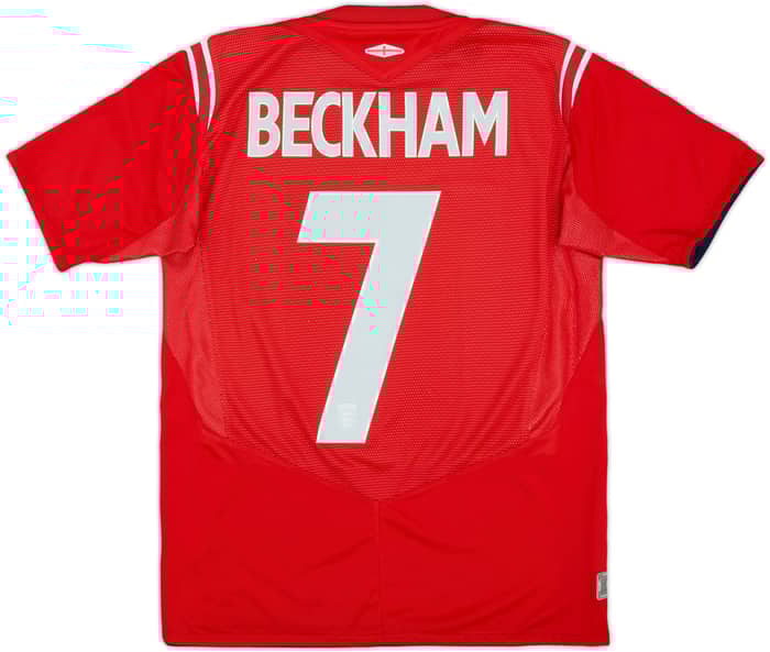 2004-06 England Away Shirt Beckham #7 - 8/10 - (XL.Boys)