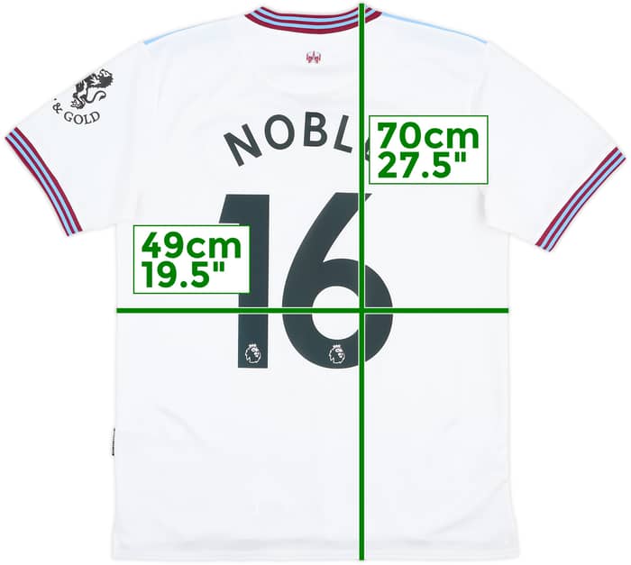 2019-20 West Ham Away Shirt Noble #16 - 8/10 - (M)