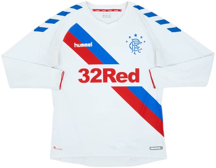 2018-19 Rangers Away L/S Shirt - 7/10 - (M)