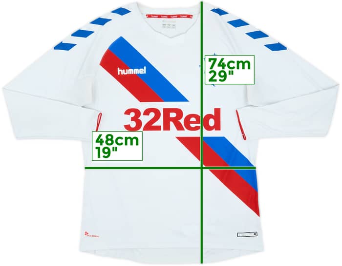 2018-19 Rangers Away L/S Shirt - 7/10 - (M)