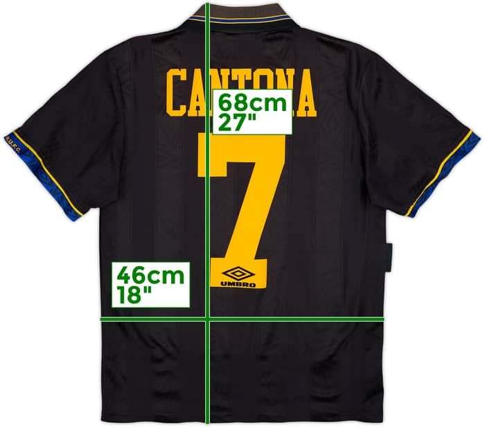 1993-95 Manchester United Away Shirt Cantona #7 - 7/10 - (S)