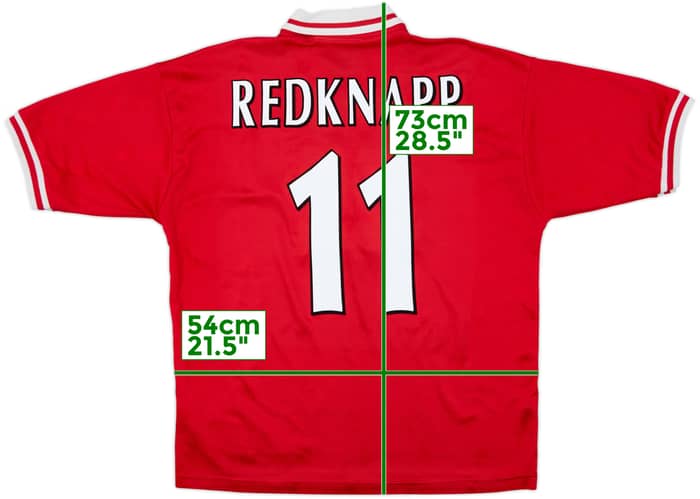 1996-98 Liverpool Home Shirt Redknapp #11 - 7/10 - (XL)