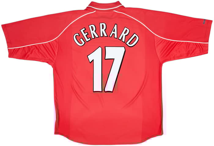 2000-02 Liverpool Home Shirt Gerrard #17 - 6/10 - (XL)
