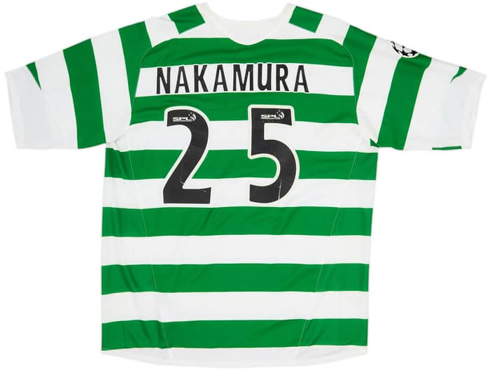2005-07 Celtic Home Shirt Nakamura #25 - 4/10 - (XL)