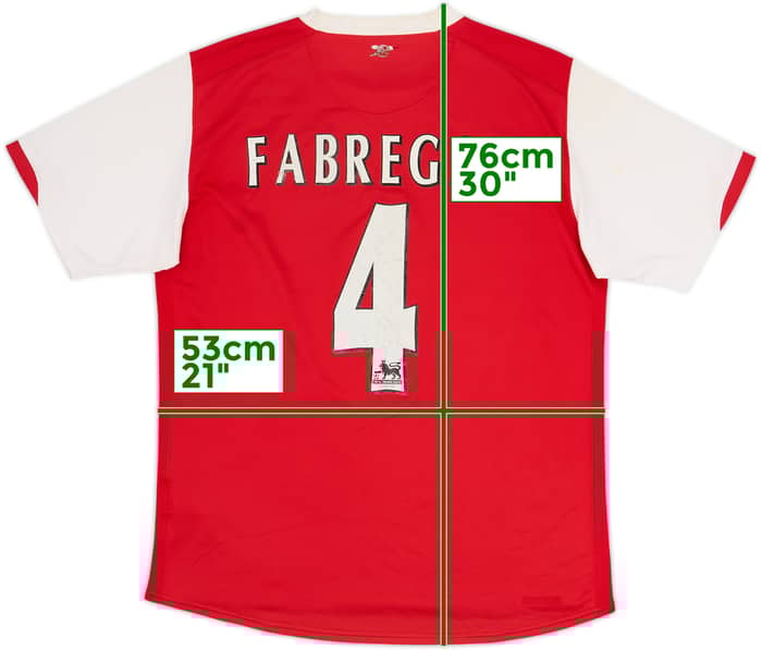 2006-08 Arsenal Camiseta Local Fabregas #4 - 6/10 - (M)