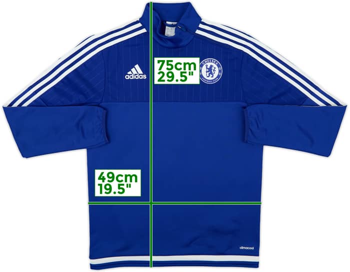 2015-16 Chelsea adidas Cierre de 1/4 Top de Entrenamiento - 8/10 - (S)