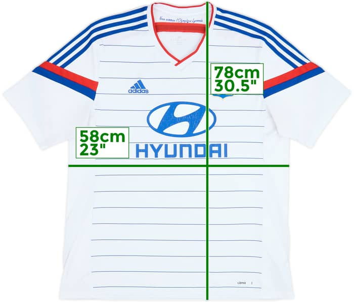 2014-15 Lyon Home Shirt - 5/10 - (XL)