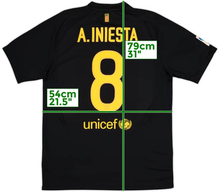 2011-12 Barcelona Away Shirt A.Iniesta #8 - 9/10 - (L)