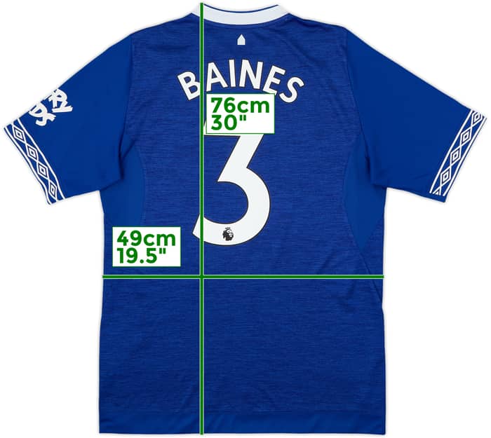 2018-19 Everton Home Shirt Baines #3 - 10/10 - (M)