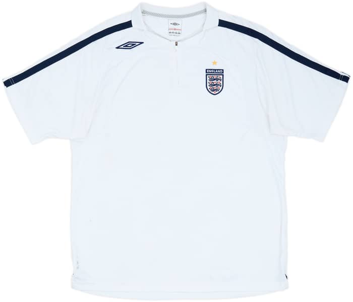 2006-07 England Umbro 1/4 Zip Polo Shirt - 5/10 - (XL)