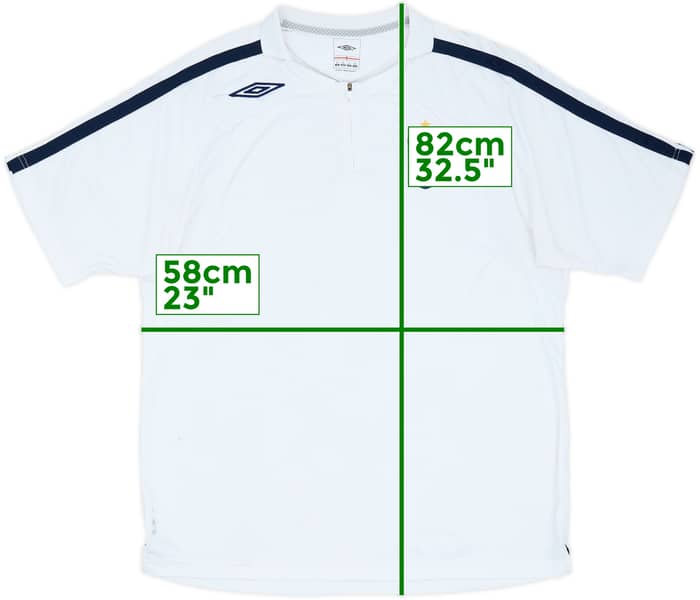 2006-07 England Umbro 1/4 Zip Polo Shirt - 5/10 - (XL)