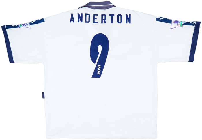 1995-97 Tottenham Home Shirt Anderton #9 - 8/10 - (XL)
