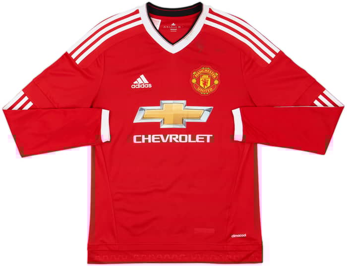 2015-16 Manchester United Home L/S Shirt Rooney #10 - 7/10 - (XL.Boys)