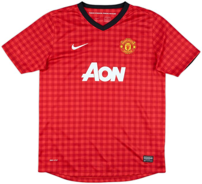 2012-13 Manchester United Home Shirt Vidic #15 - 8/10 - (XL.Boys)