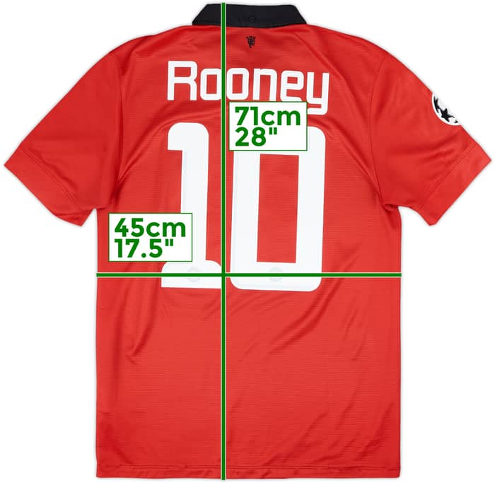 2013-14 Manchester United Home Shirt Rooney #10 - 6/10 - (S)