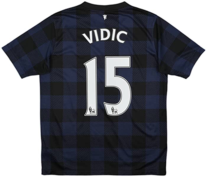 2013-14 Manchester United Away Shirt Vidic #15 - 9/10 - (XL.Boys)