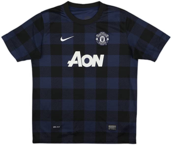 2013-14 Manchester United Away Shirt Vidic #15 - 9/10 - (XL.Boys)