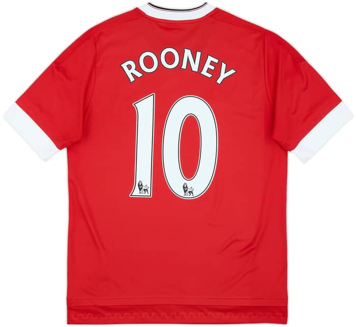 2015-16 Manchester United Home Shirt Rooney #10 - 9/10 - (XL.Boys)