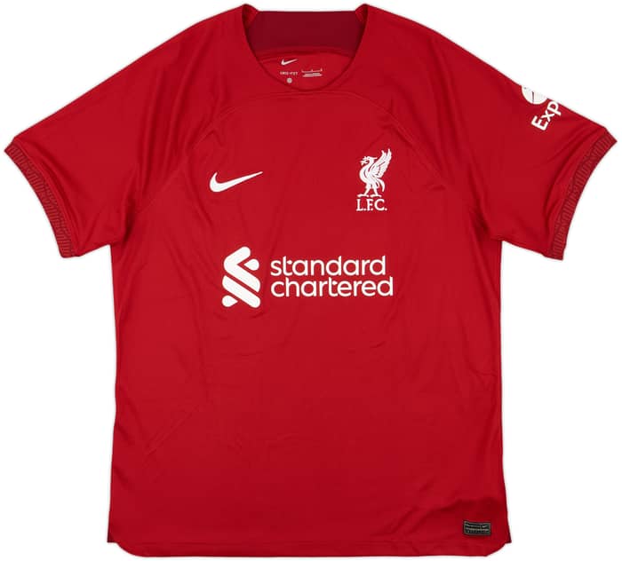 2022-23 Liverpool Home Shirt Virgil #4 - 9/10 - (L)