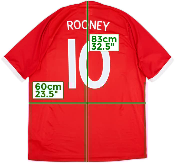 2010-11 England Away Shirt Rooney #10 - 7/10 - (XXL)