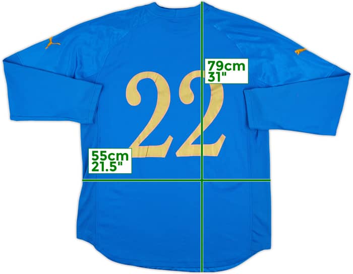 2004-06 Italy Match Issue Home L/S Shirt #22