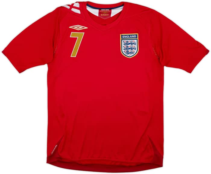 2006-08 England Away Shirt Beckham #7 - 5/10 - (S)