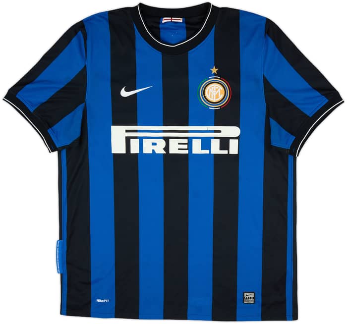 2009-10 Inter Milan Home Shirt Balotelli #45 - 6/10 - (L)