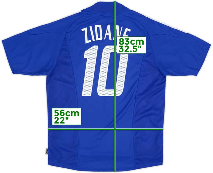 2002-04 France Home Shirt Zidane #10 - 9/10 - (L)
