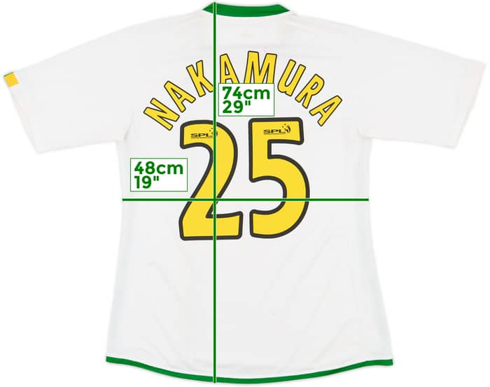 2006-08 Celtic Player Issue European Shirt Nakamura #25 - 6/10 - (M)