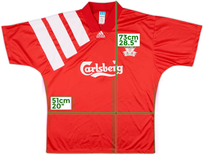 1991-92 Liverpool Home Shirt - 9/10 - (XL)