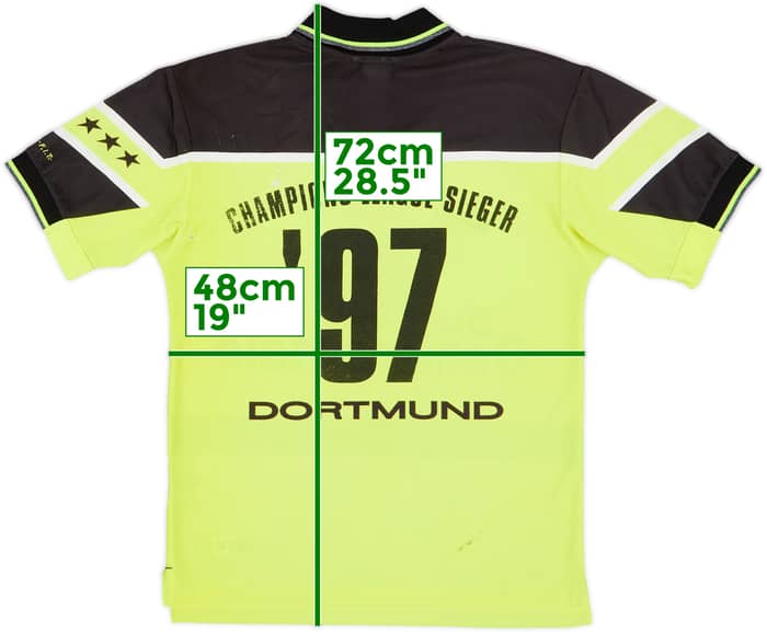 1997-98 Borussia Dortmund Home Shirt Champions League Sieger #'97 - 4/10 - (S)