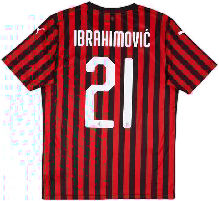 2019-20 AC Milan Home Shirt Ibrahinovic #21 - 9/10 - (S)