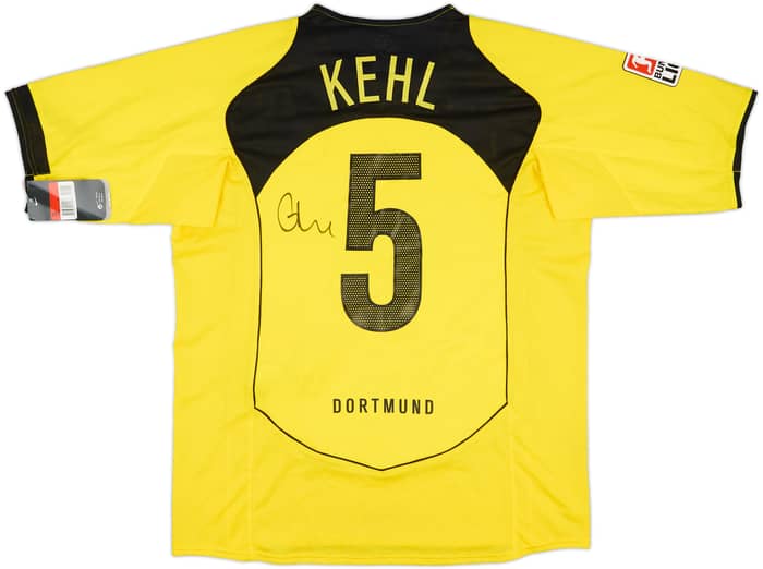 2004-05 Borussia Dortmund Signed Home Shirt Kehl #5 (L)