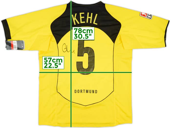 2004-05 Borussia Dortmund Signed Home Shirt Kehl #5 (L)