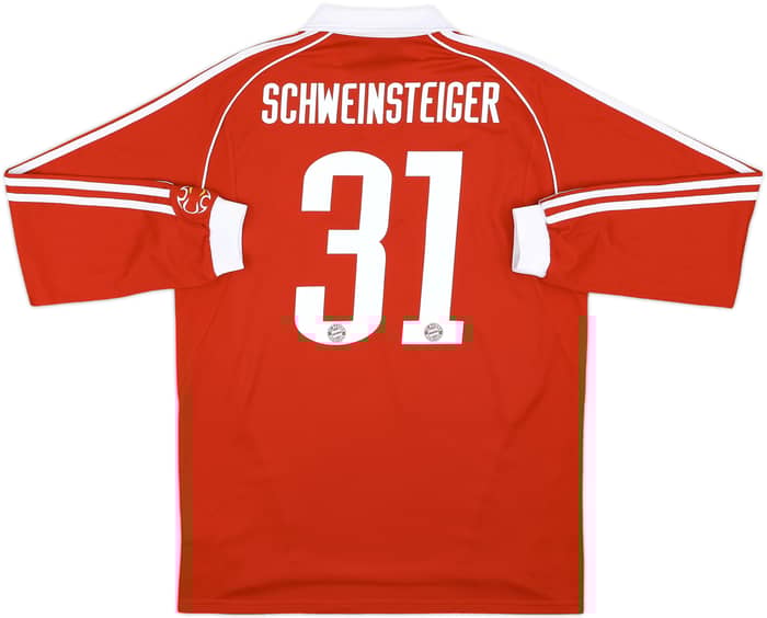 2006-07 Bayern Munich Player Issue Home L/S Shirt Schweinsteiger #31 - 8/10 - (M)