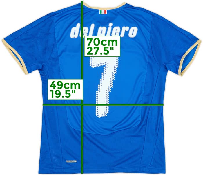 2007-08 Italy Home Shirt Del Piero #7 - 5/10 - (M)