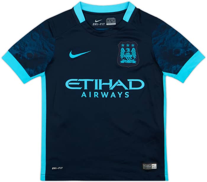 2015-16 Manchester City Away Shirt Kompany #4 - 7/10 - (S.Boys)