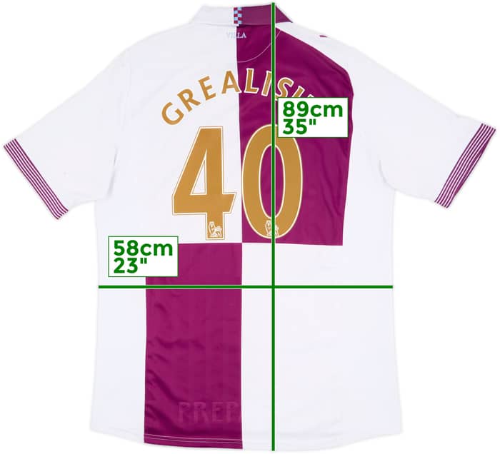 2013-14 Aston Villa Away Shirt Grealish #40 - 6/10 - (XXL)