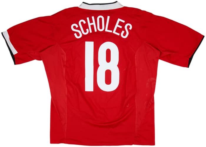 2004-06 Manchester United Home Shirt Scholes #18 - 6/10 - (XL)