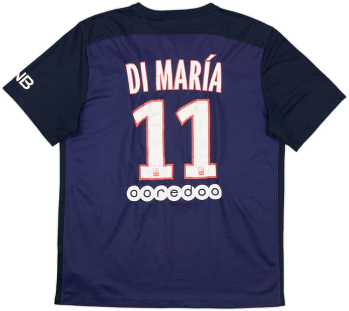 2015-16 Paris Saint-Germain Home Shirt Di Maria #11 - 5/10 - (L)