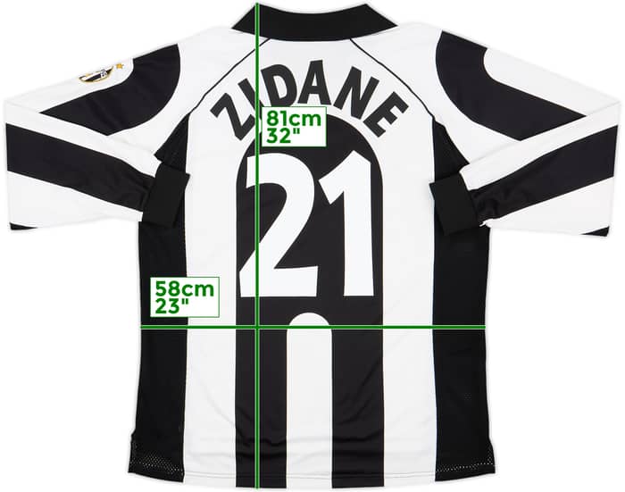 1997-98 Juventus Centenary Home L/S Shirt Zidane #21 - 5/10 - (L)
